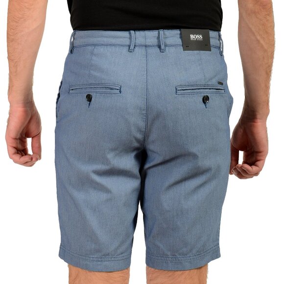 Hugo Boss Men's Slice-Short Blue Geometric Print Flat Front Shorts US 34R IT 50 - Picture 3 of 5